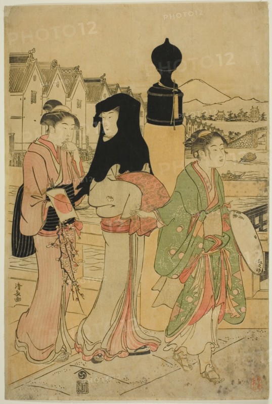 Women Crossing Nihonbashi Bridge, c. 1786.