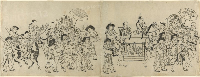 Arrival of the Korean Embassy in Edo, c. 1709.