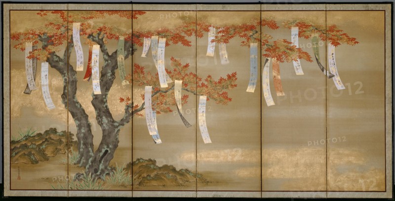 Autumn Maples with Poem Slips, c. 1675.