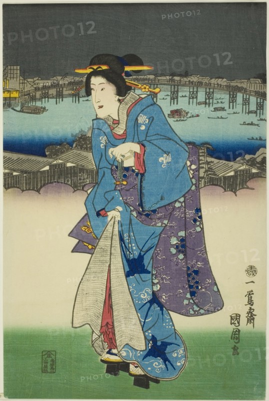Evening Amusements at Ryogoku in the Eastern Capital (Toto Ryogoku yoasobi no zu), 1859.
