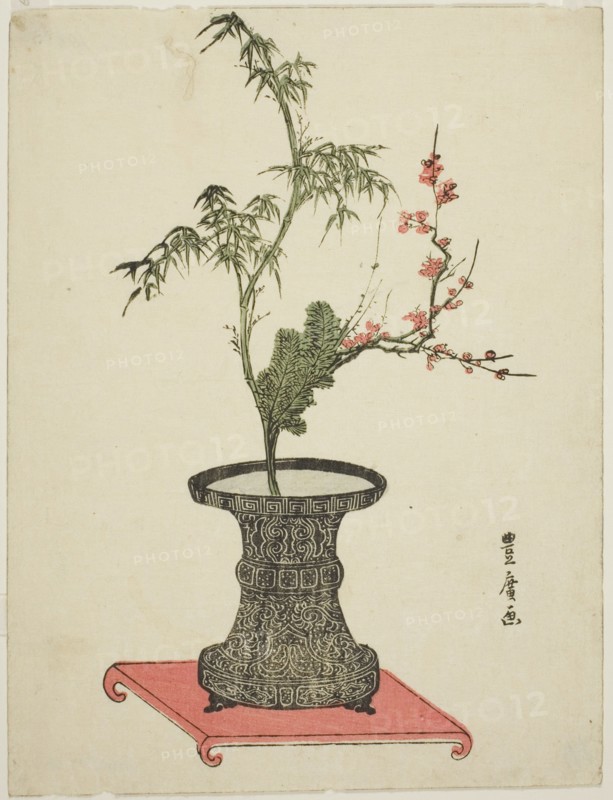 Three friends ikebana, late 18th-early 19th century.