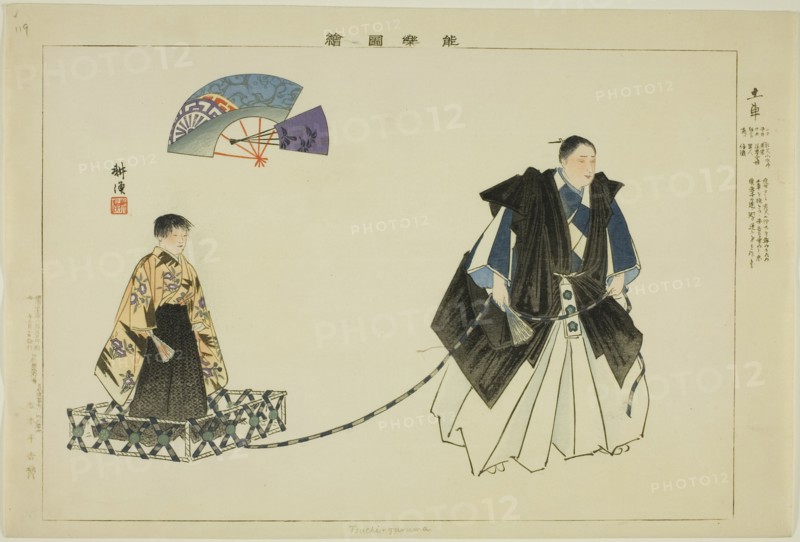 Tsuchi-guruma, from the series "Pictures of No Performances (Nogaku Zue)", 1898.