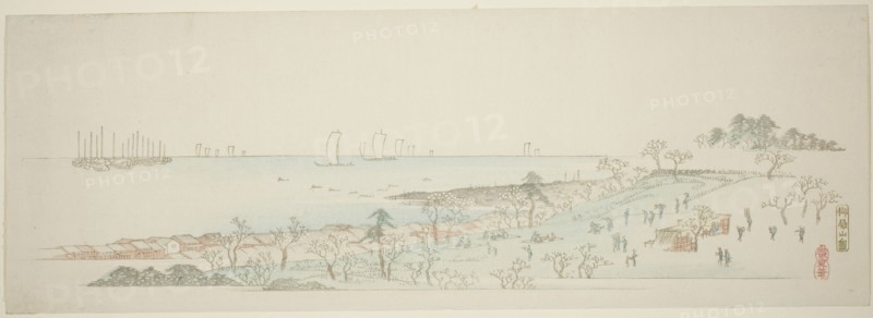 View of Goten Hill (Gotenyama no zu), from the series "Thirteen Views of the Environs of Edo", c. 1837/44.