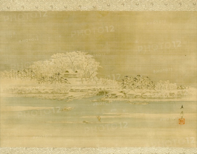 Matsuchiyama on the Sumida River, Edo period, 1856.