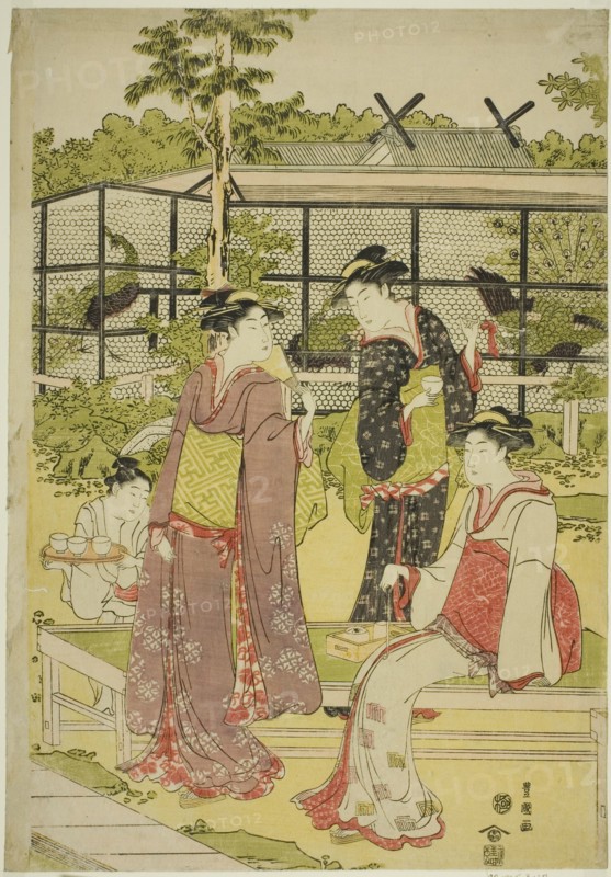 Women Visiting the Bird and Flower Teahouse (Kachojaya), c. 1792/93.