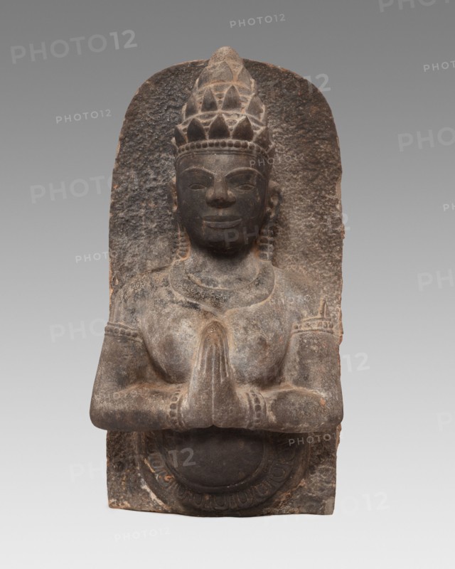 Celestial Beauty (Apsara) in Adoration, Champa period, about 1100.