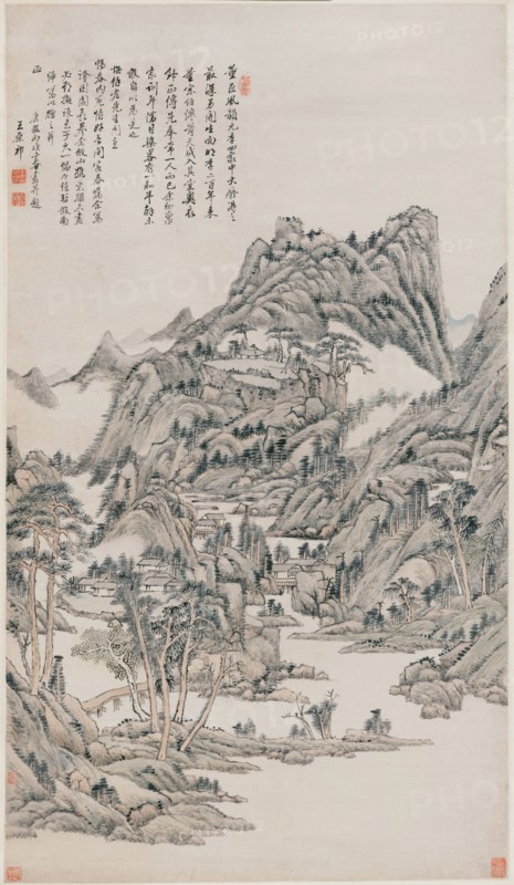 Landscape, Qing dynasty (1644-1912), 1706. Attributed to Wang Yuanqi.