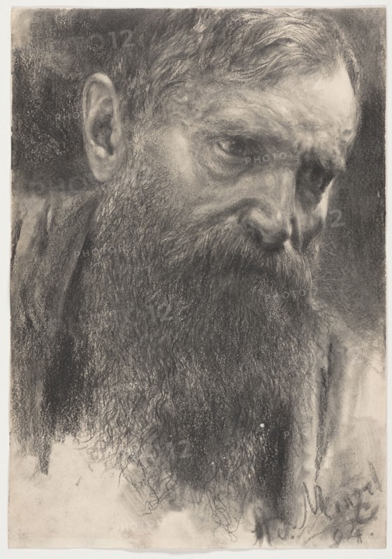 Head of a Bearded Man in Half-Profile, 1894.
