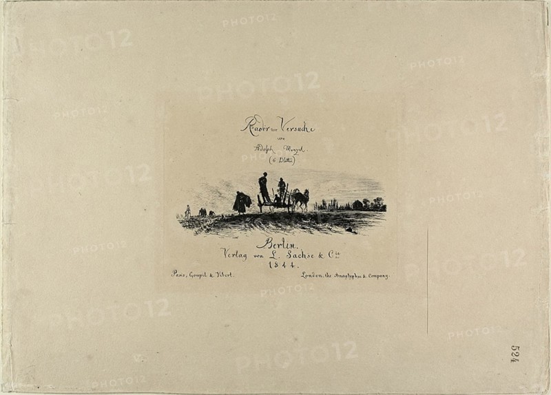 Title page, from Radierversuche, 1844.