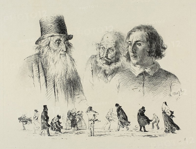 Plate two, from Radierversuche, 1843, published 1844.