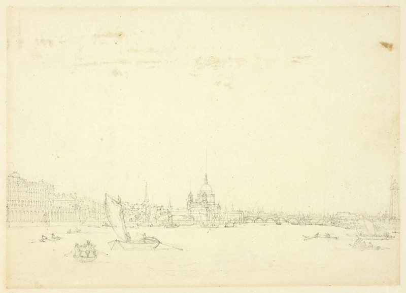 Study for View of London from the Thames, c. 1809.