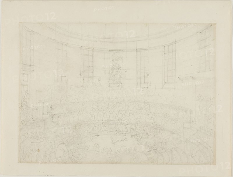 Study for Royal Cock Pit, from Microcosm of London, c. 1808.