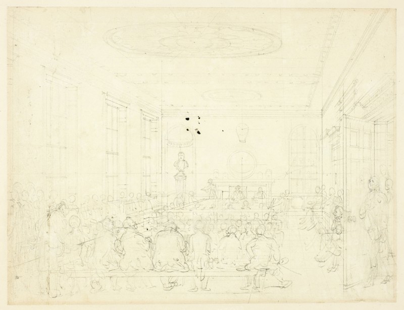 Study for Society for the Encouragement of Agriculture, from Microcosm of London, c. 1809.