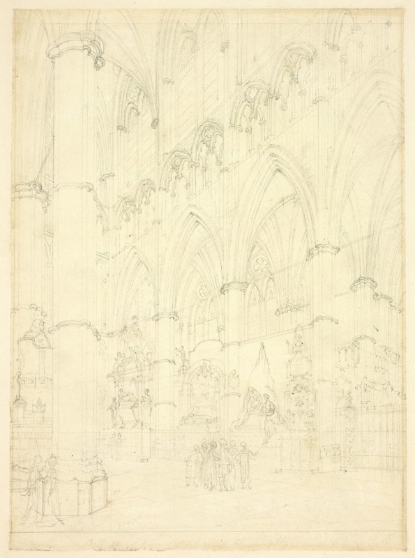 North Aisle, Westminster Abbey, c. 1809.