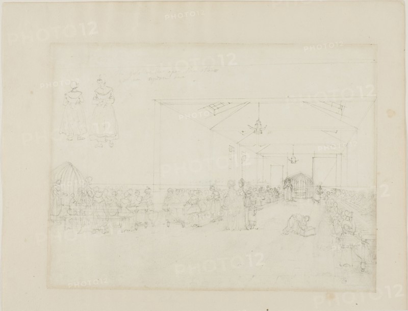 Study for Dining Hall, Asylum, c. 1808.