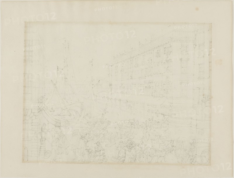 Study for Billingsgate Market, from Microcosm of London, c. 1808.