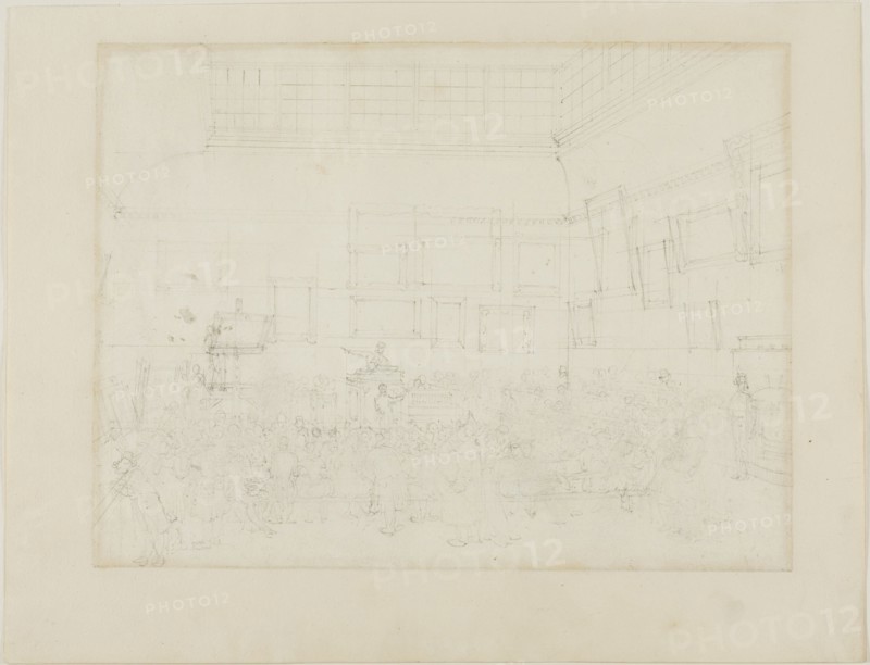 Study for Christie's Auction Room, c. 1808.