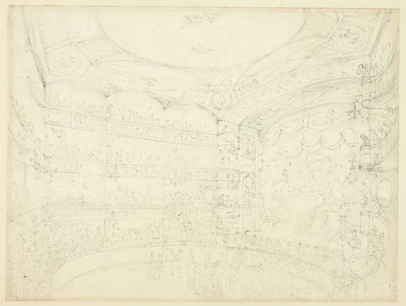 Study for Royal Circus, from Microcosm of London, c. 1809.