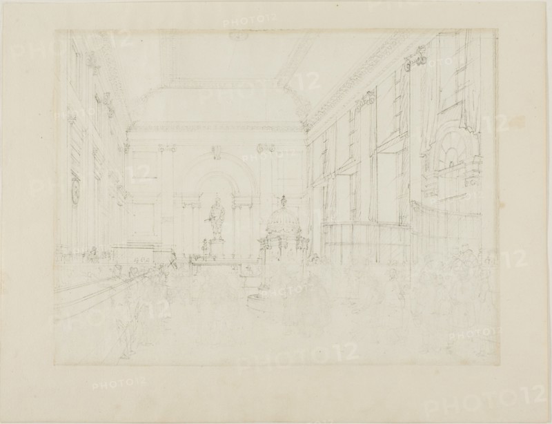 Study for the Great Hall, Bank of England, c. 1808.