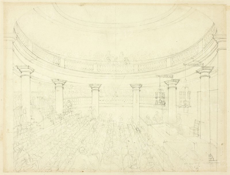 Study for Surrey Institution, from Microcosm of London, c. 1809.