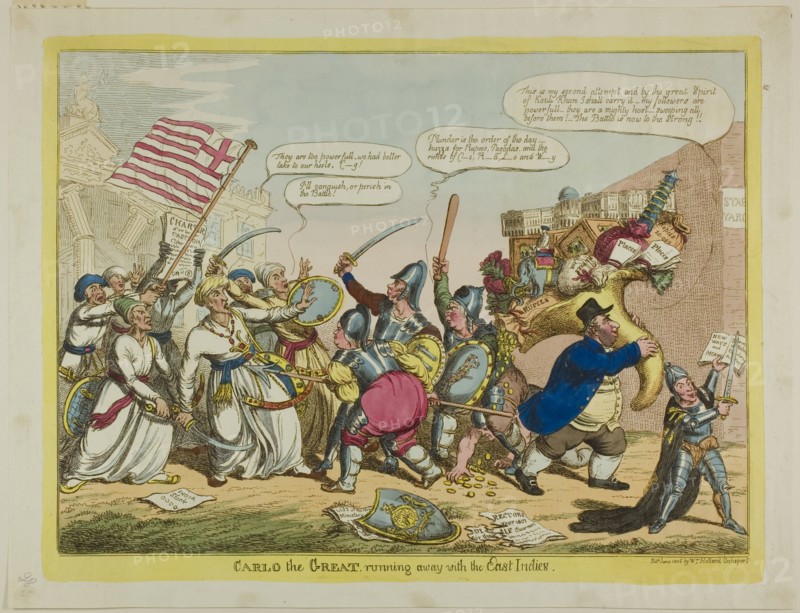 Carlo the Great, Running Away with the East Indes, published June 1806.