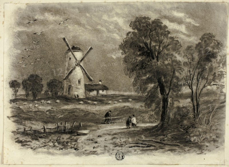 Landscape with Windmill, September 1850.