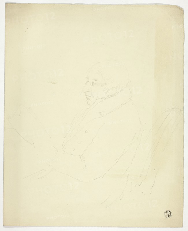 Profile of Man with Glasses Reading, n.d.