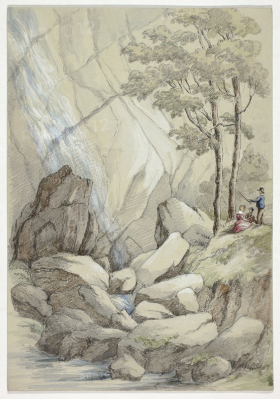 Powerscourt Waterfall, August 1843.