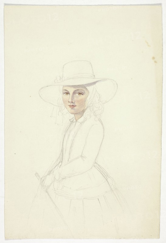 Portrait of Young Girl with Hat and Crop, n.d.