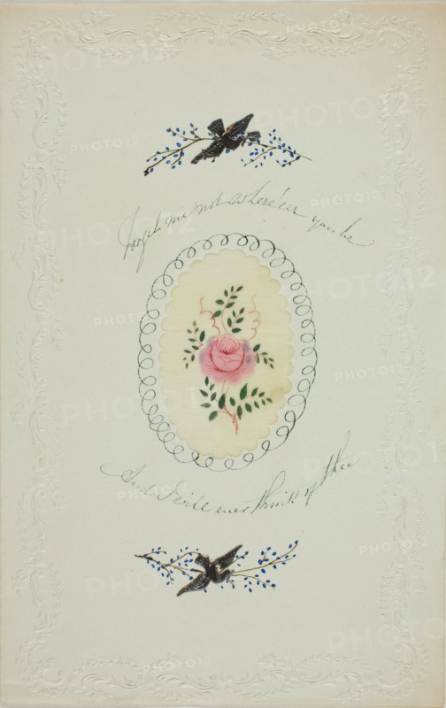 Forget Me Not Where'eer You Be (valentine), c. 1850.
