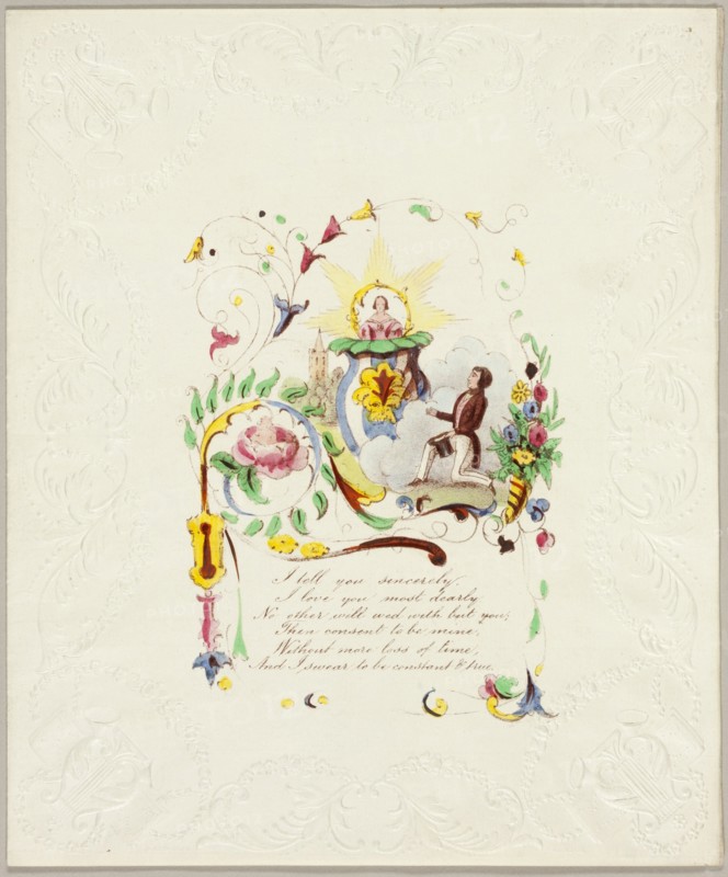 I Tell You Sincerely (Valentine), c. 1840.