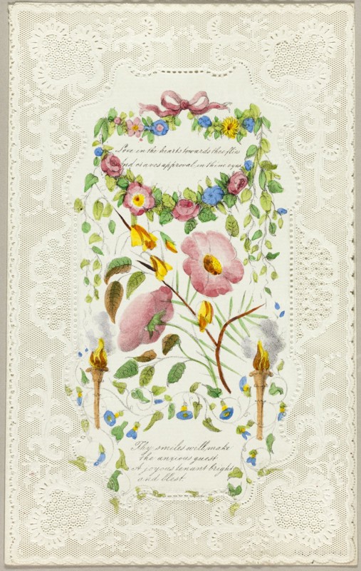 Love in the Hearts (Valentine), c. 1840.