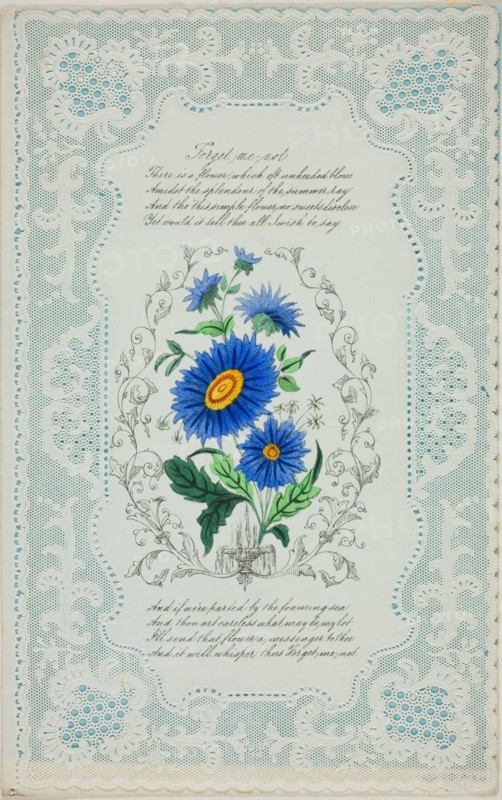 Forget Me Not (valentine), c. 1850.
