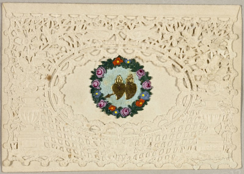 Untitled Valentine (Hearts on Fire), c. 1840.