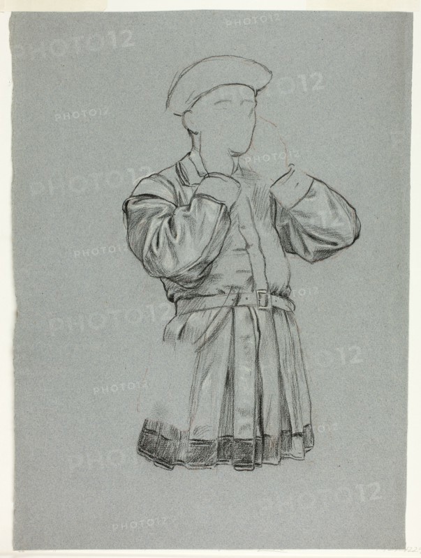 Unfinished Sketch of Man in Tunic, n.d.