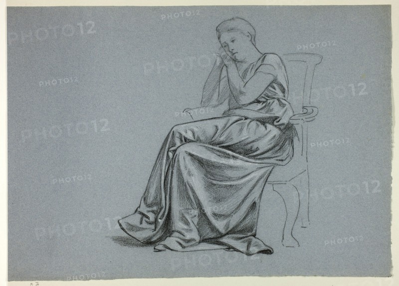 Woman in Loose Gown on Chair, n.d.
