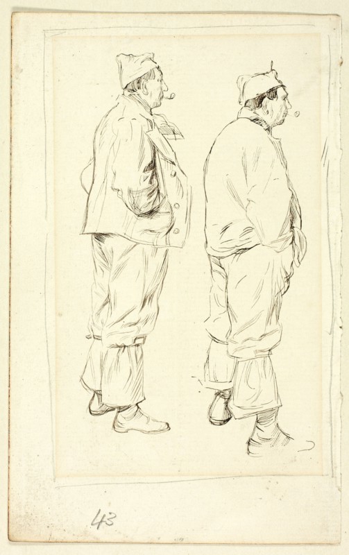 Two Sketches of Standing Laborer, n.d.