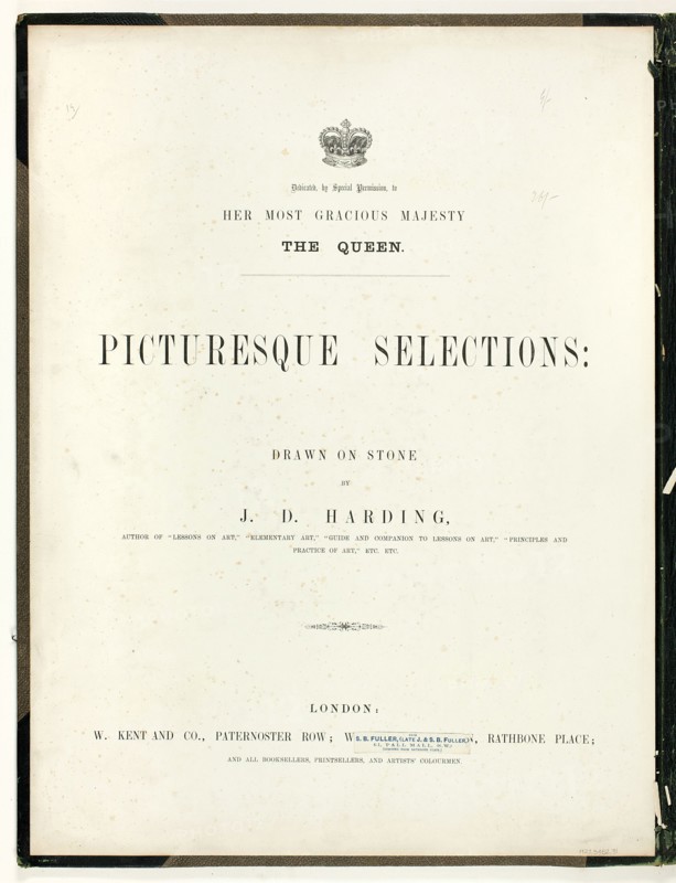 Picturesque Selections: Text Page, from Picturesque Selections, c. 1860.