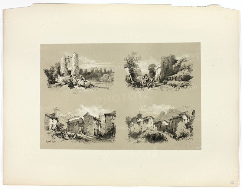 Frejus, Beaucaire, Chateau, from Picturesque Selections, 1860.