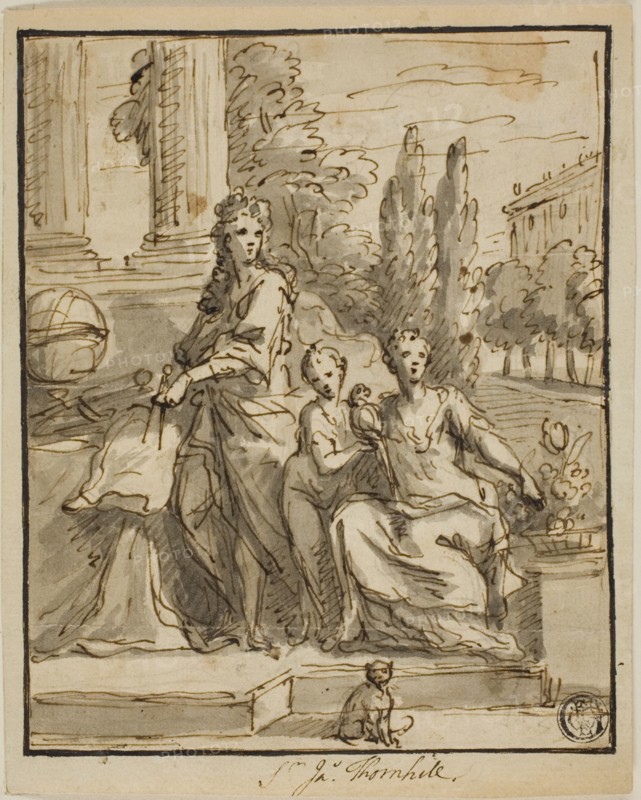 Portrait of a Geographer, Wife, and Child, n.d.