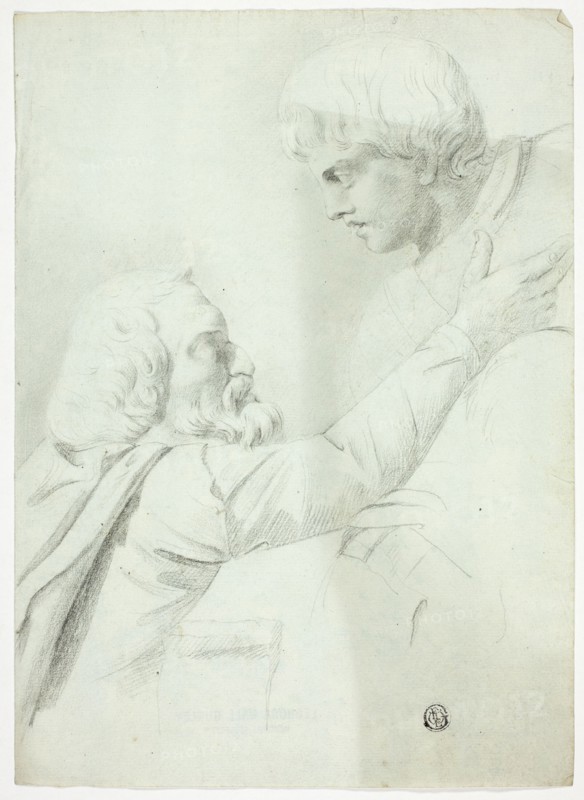 Bearded Man and Boy (from Bas-Relief), n.d.