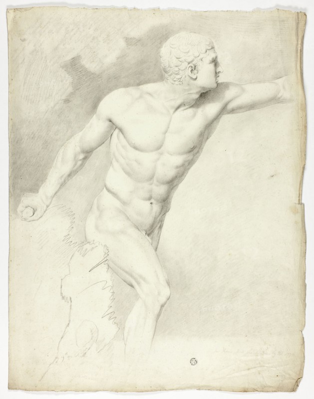 The Borghese Gladiator from the Statue in Rome, 1774.