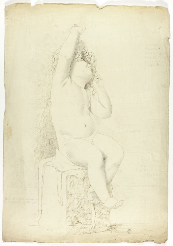 Ancient Statue of Seated Putto Playing with Mask, 1775.