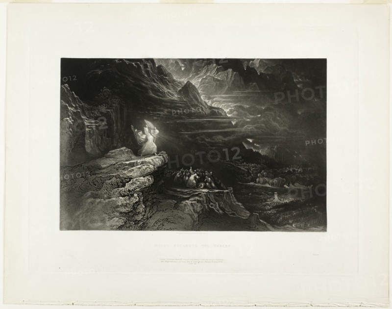 Moses Breaketh The Tables, from Illustrations of the Bible, 1833/34.