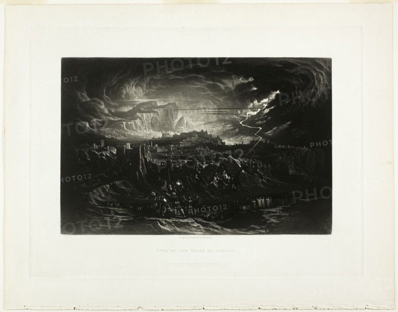 Fall of the Walls of Jericho, from Illustrations of the Bible, 1834.