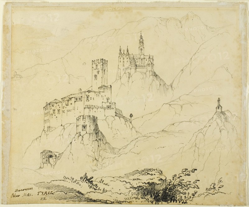 Fortresses in Tyrol, near Mals (recto); Castle in Lenzburg (verso), 1839/1900.