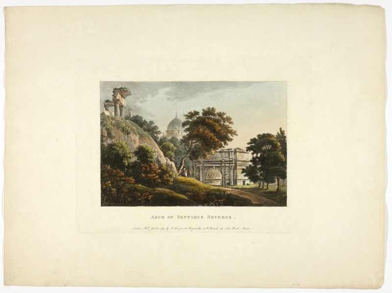 Arch of Septimus Severus, plate four from the Ruins of Rome, published January, 9, 1897.