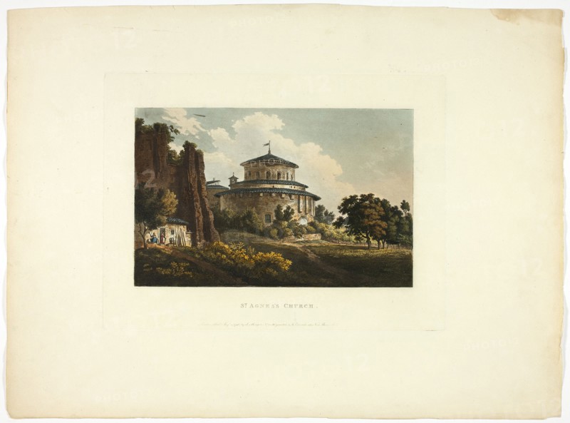 St. Agnes's Church, plate eight from the Ruins of Rome, published August 4, 1796.
