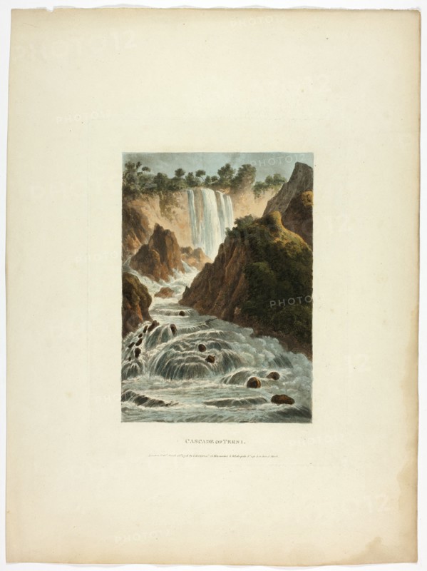 Cascade of Terni, plate fourteen from the Ruins of Rome, published March 28, 1798.
