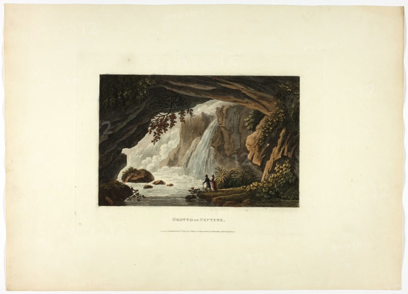 Grotto of Neptune, plate twenty-three from the Ruins of Rome, published February 1, 1798.
